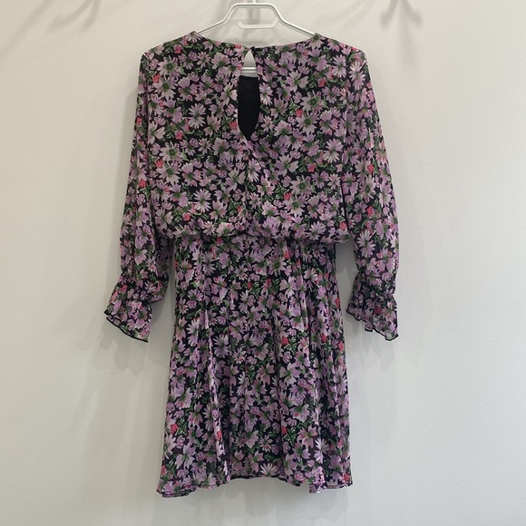 Zara flowered Dress elastic waist open back - Picture 3 of 6